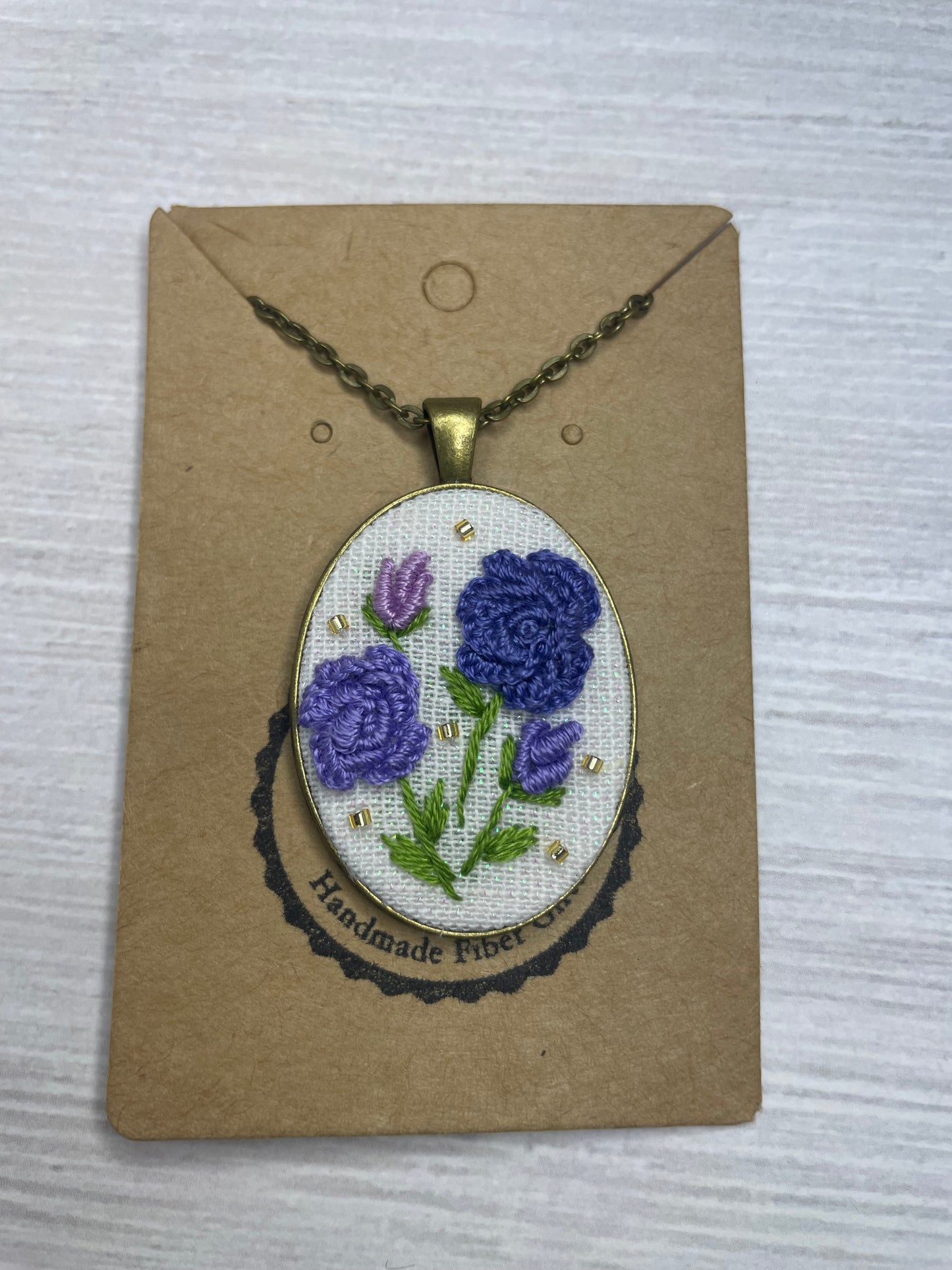Purple Roses on Iridescent Fabric