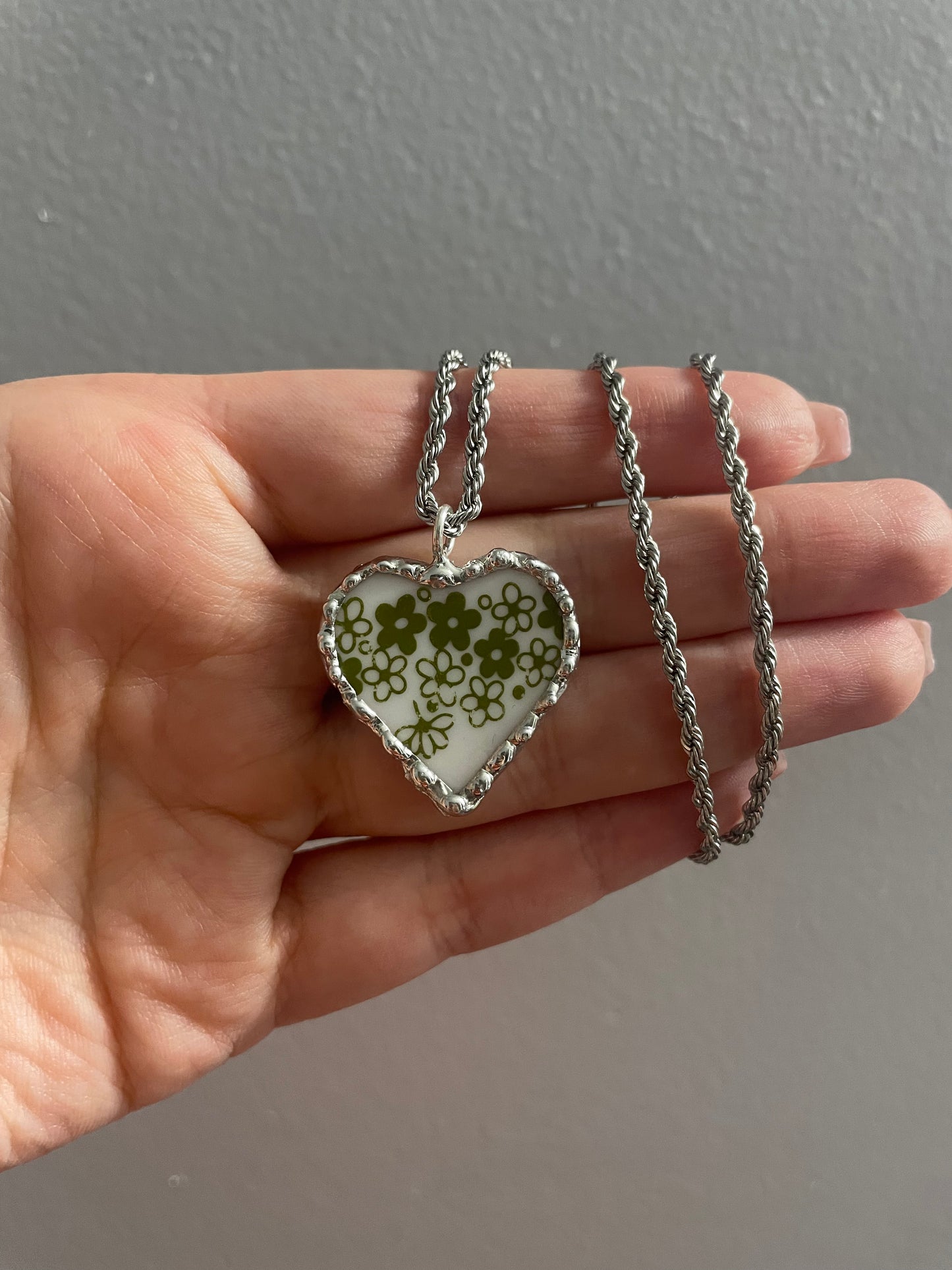 Spring Blossom Heart-Shaped Necklace
