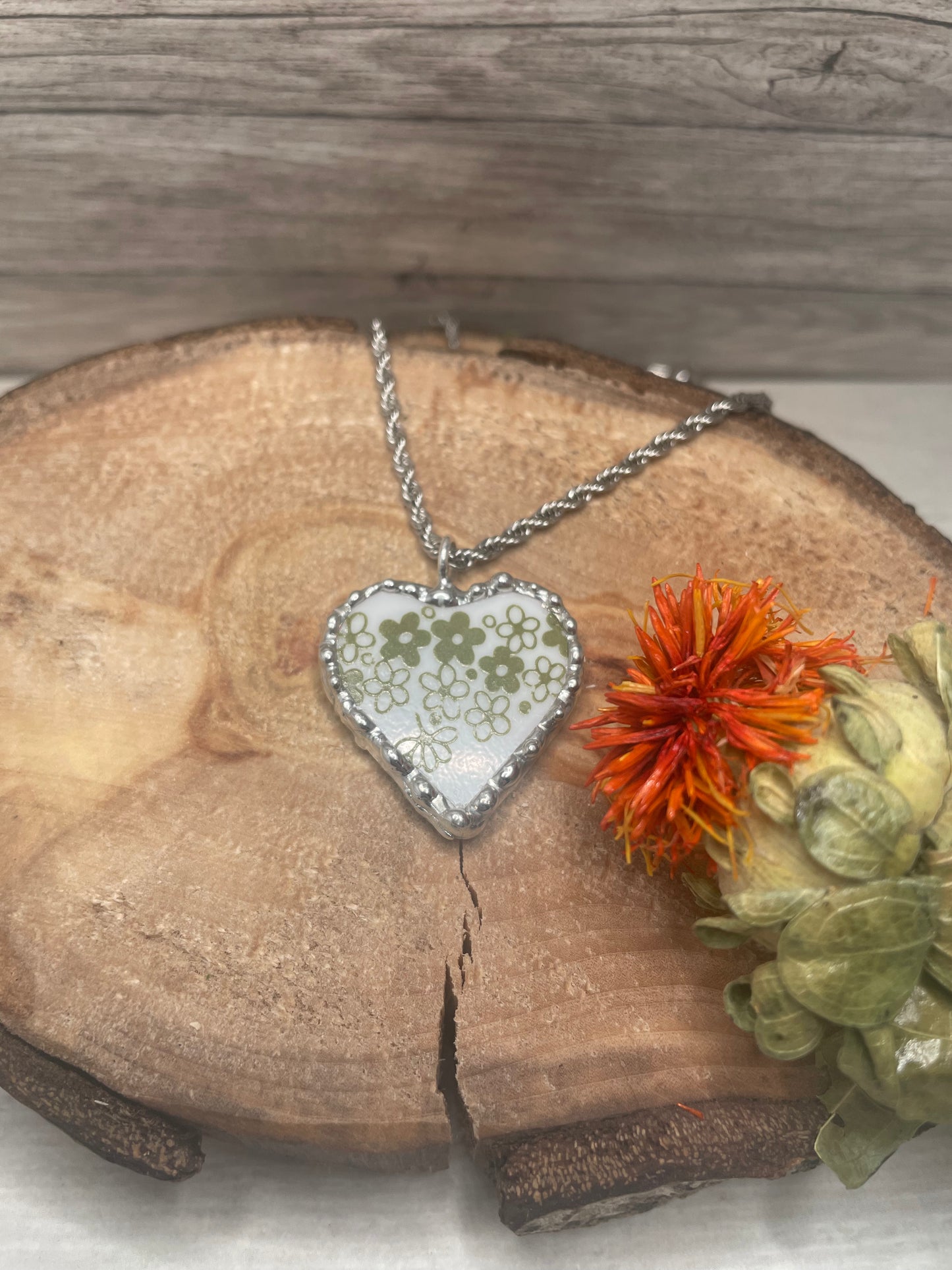 Spring Blossom Heart-Shaped Necklace