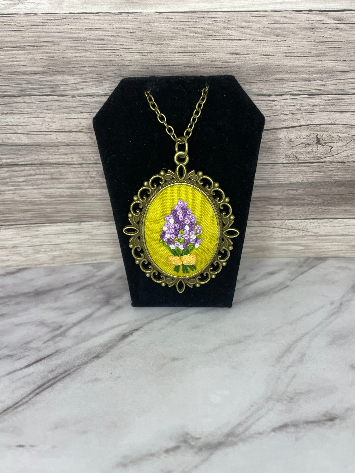 Purple Breath Bouquet Necklace