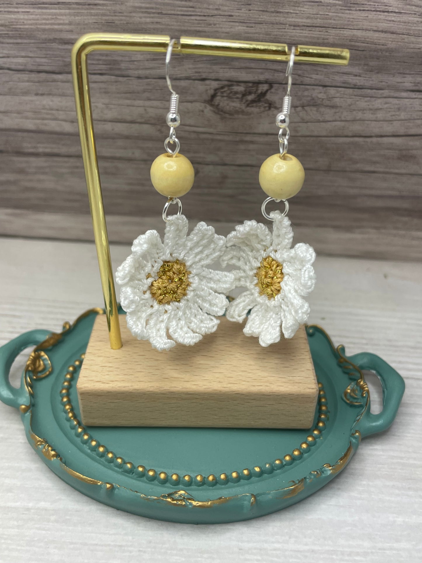 Daisy Crochet Earrings