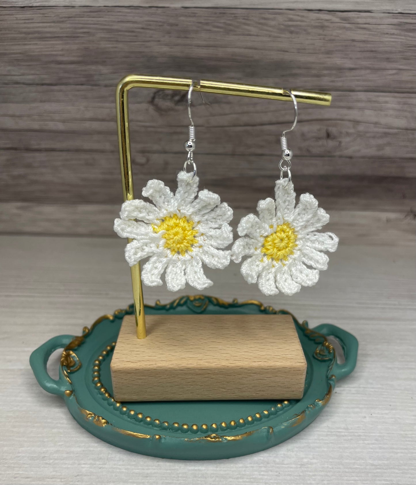 Daisy Crochet Earrings