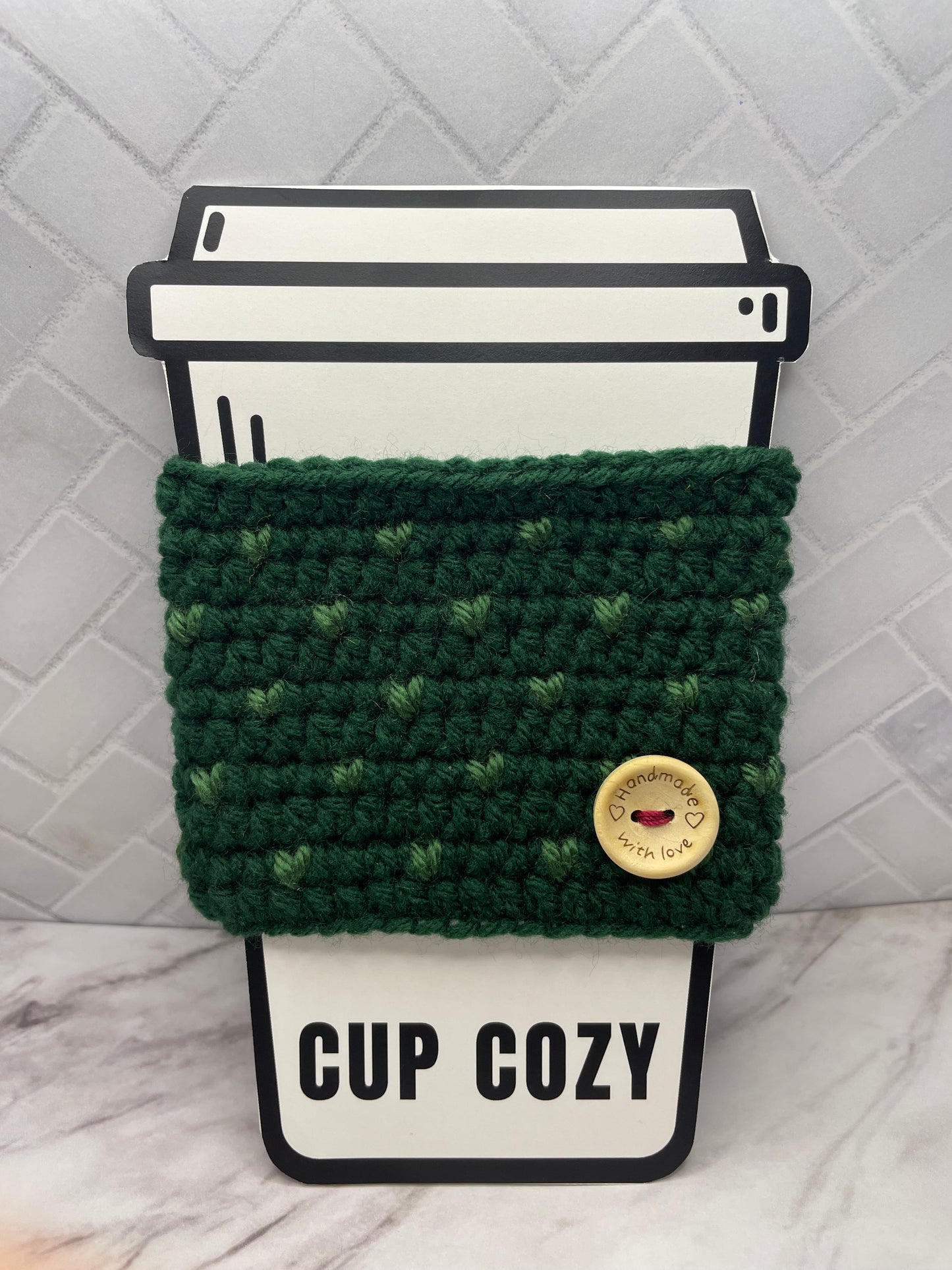 Tiny Hearts Coffee Cozy