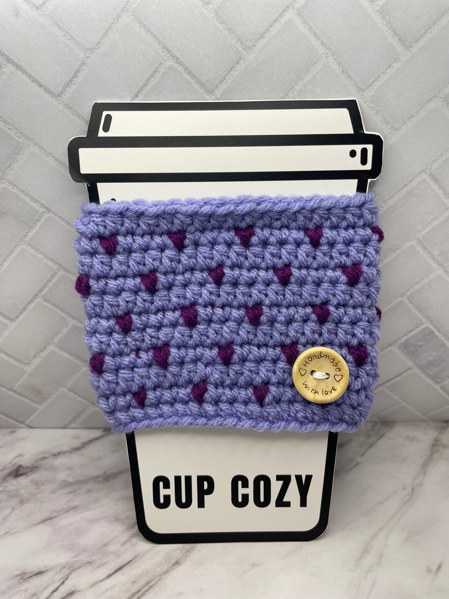 Tiny Hearts Coffee Cozy